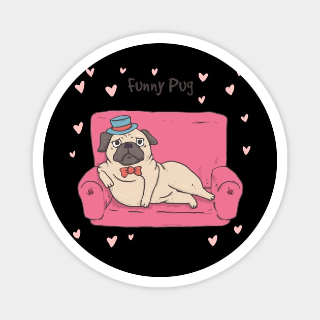 Funny pug dog Magnet by This is store